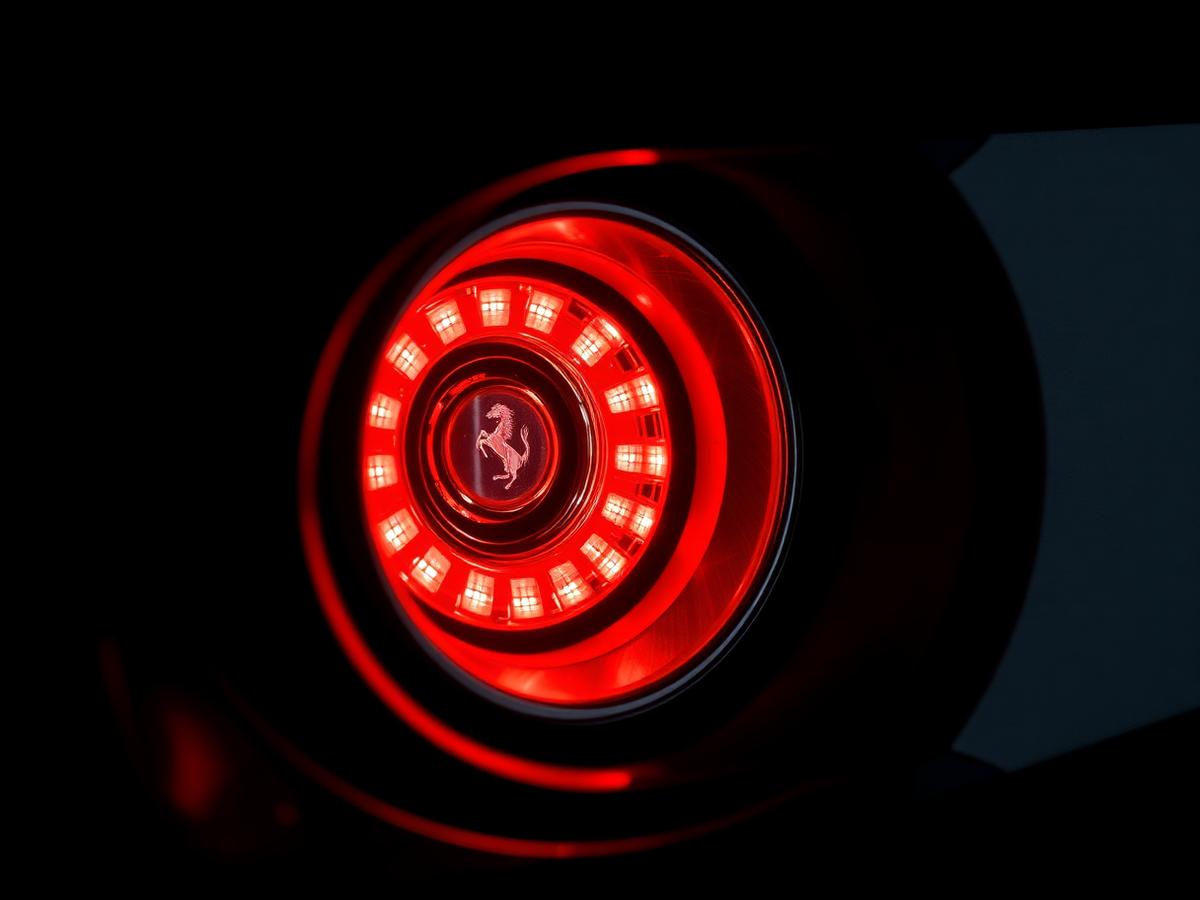 Ferrari circular taillight precision optic